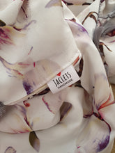 "Orchids" Infinity Wrap - grey tassels