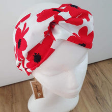 Luxe Turbana Headband "Poppies" - Red + Black