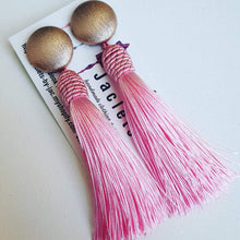 "Gold Daze" Tassel Earrings - Soft Pink