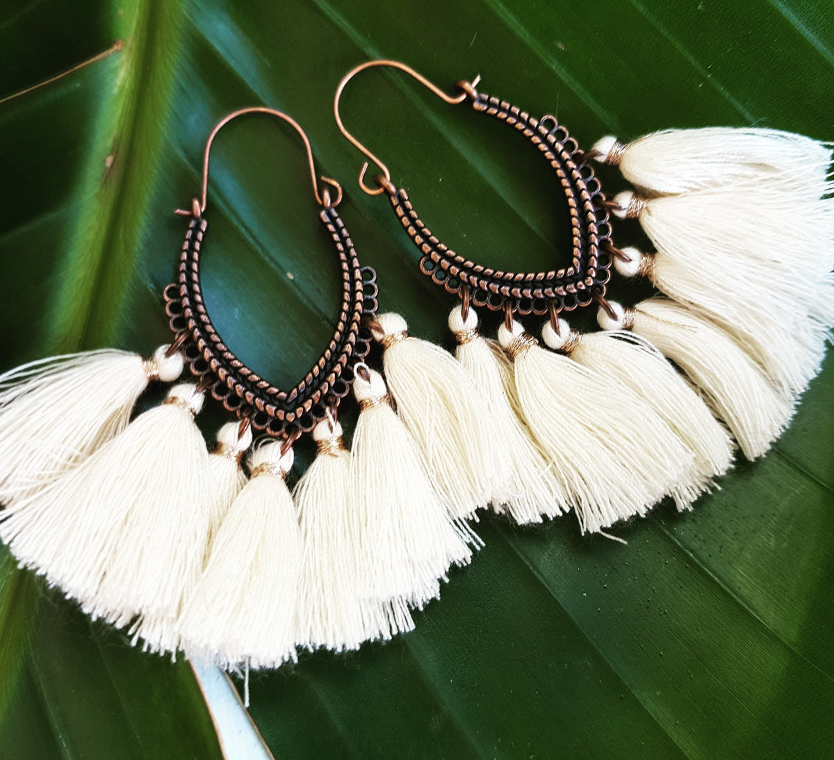 Vanilla "Marrakech" Tassel Earrings
