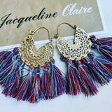 "Khalifa" Earrings - Multi blue/red/purple
