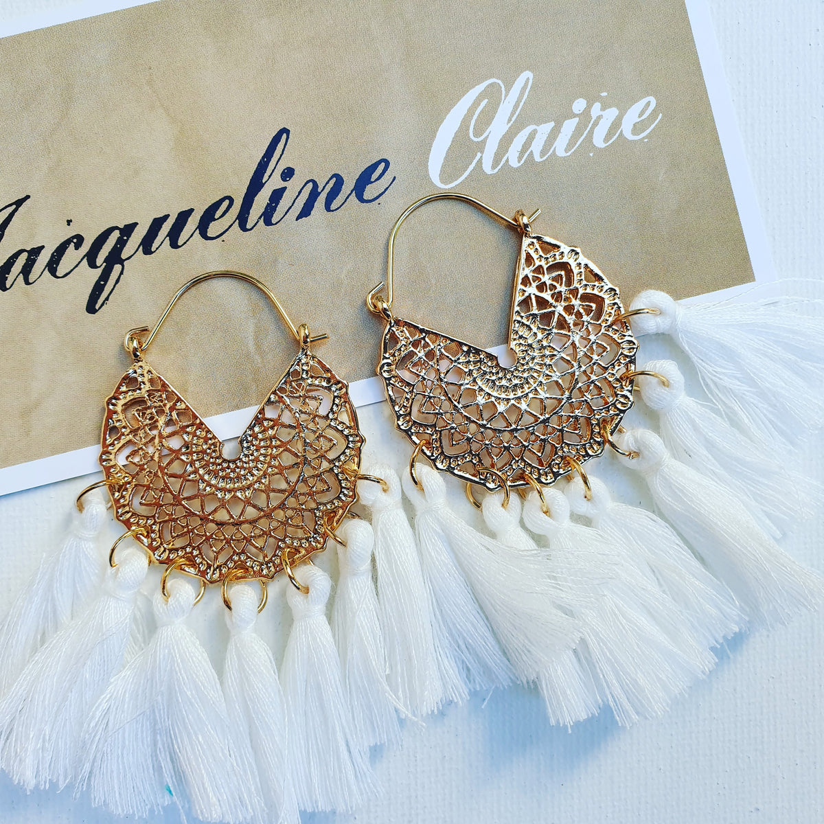 "Khalifa" Earrings - White