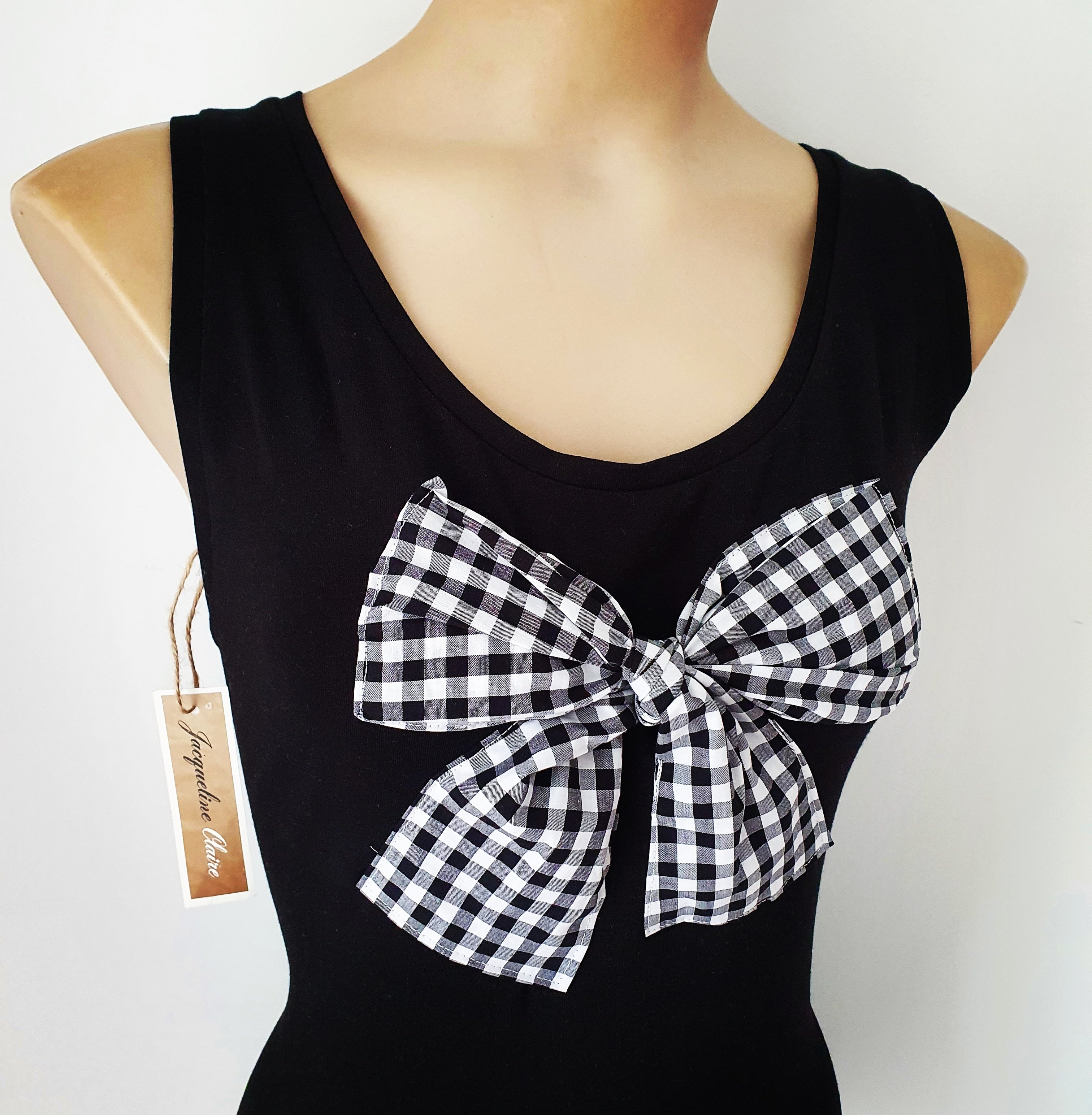 "Gingham Bow" Top