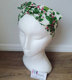"Holly Leaves" tie up Headband