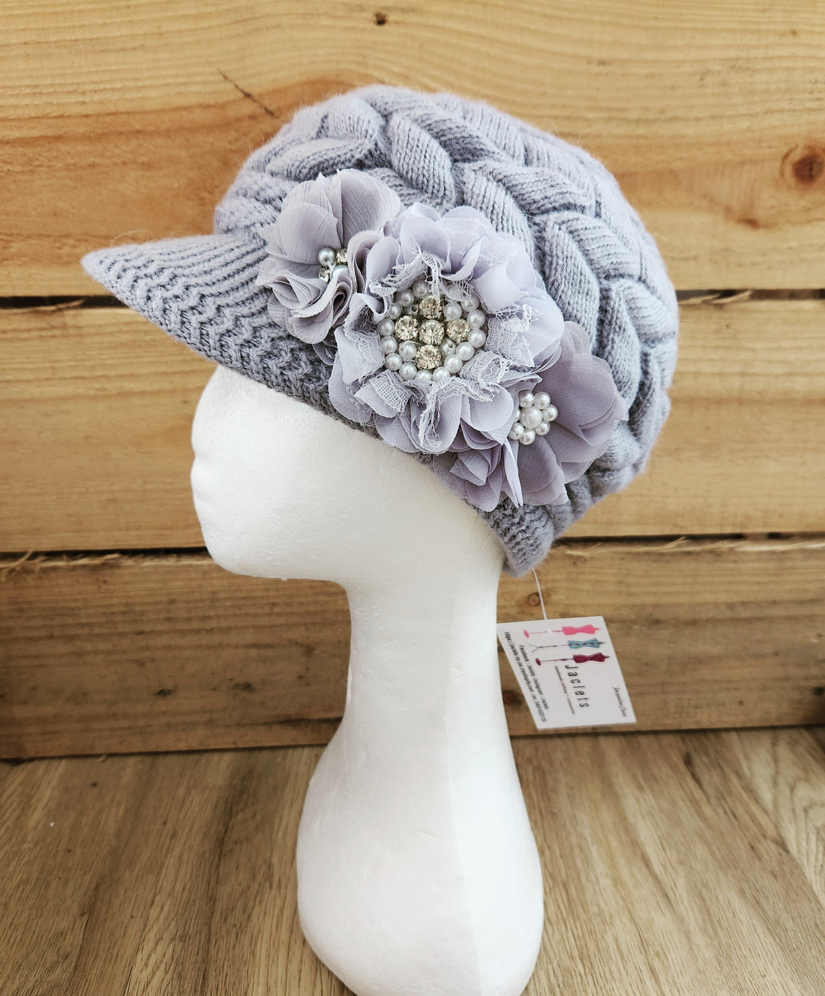 Knit Hat Grey "Warialda"