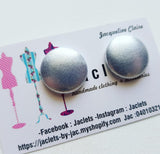 Silver fabric studs